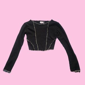 Black Thermal Style Croptop
